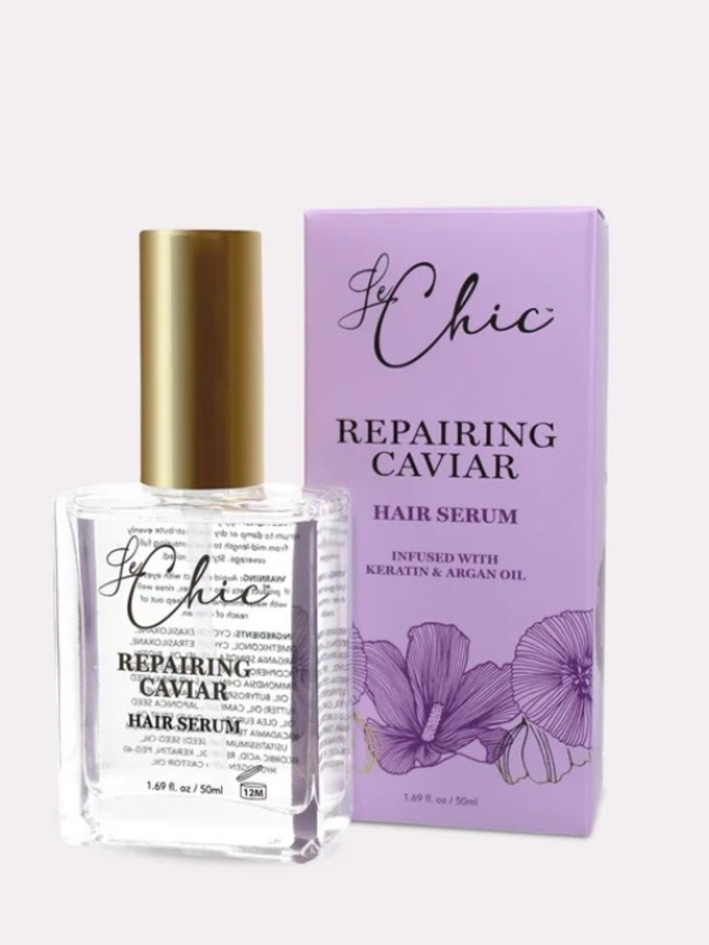 Le Chic Repairing Caviar Hair Serum Infused with Keratin & Argan Oil